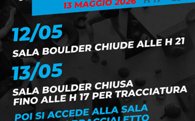 MODIFICA ACCESSO sala Boulder 12 e 13 MAGGIO