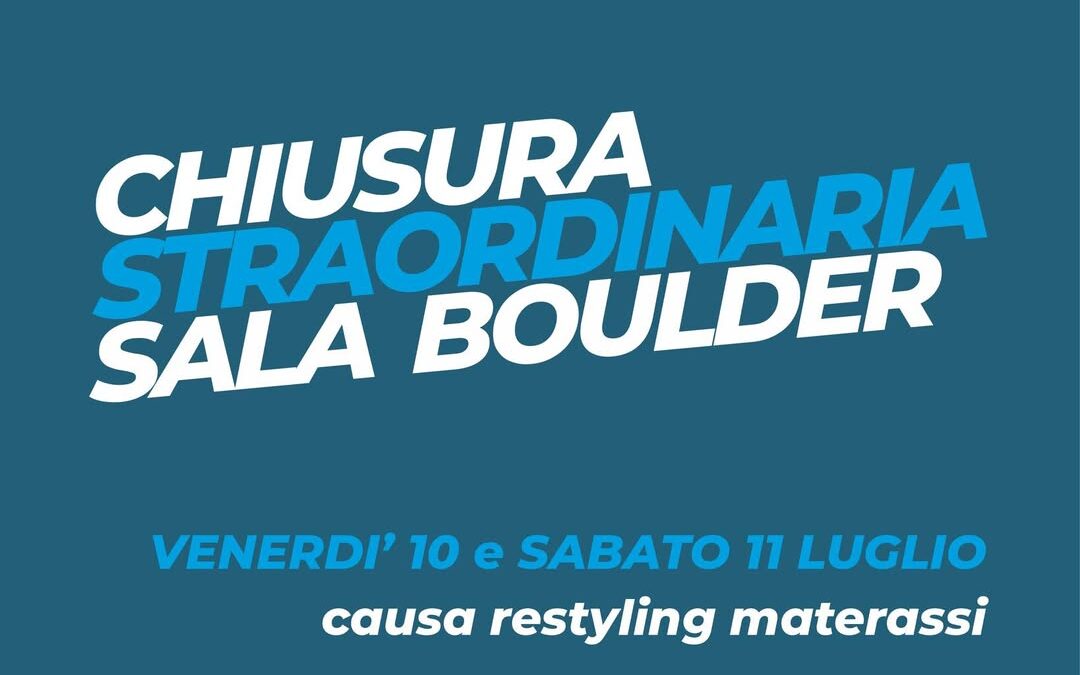 Rinnoviamo i materassi della zona Boulder!