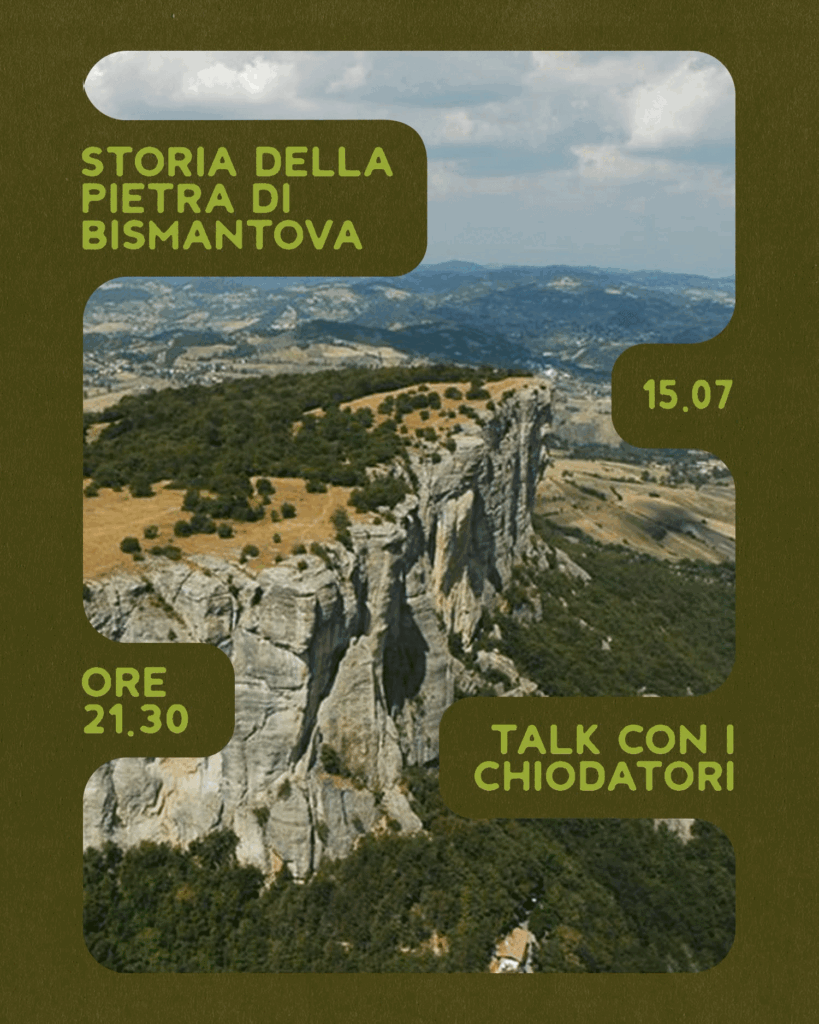 La storia della Pietra di Bismantova dalla voce dei suoi chiodatori, alla Just Climb! JUST CLIMB! TALK: "ACCIAIO E ARENARIA". L'arrampicata sportiva sulla Pietra raccontata direttamente dalla voce dei suoi chiodatori.